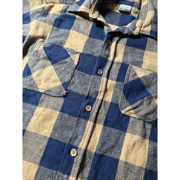 Vintage Big Mac Flannel Shirt 70s 100% Cotton Plaid JCPenney Western Grunge USA - Picture 3 of 8